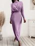 'Zosia' Ruched Turtleneck Dress - Celes Fashion